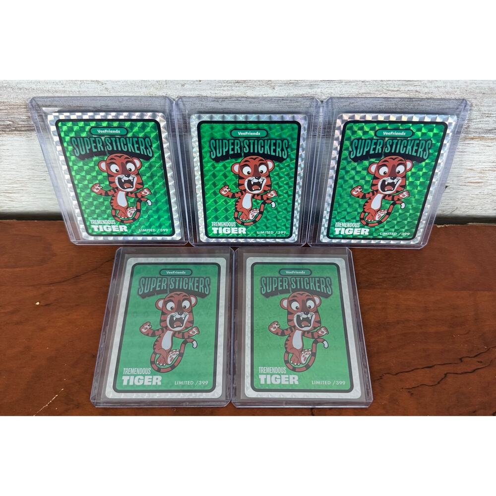 Veefriends Road to Veecon Tremendous Tiger Green Ice /399 Sticker -5 Available